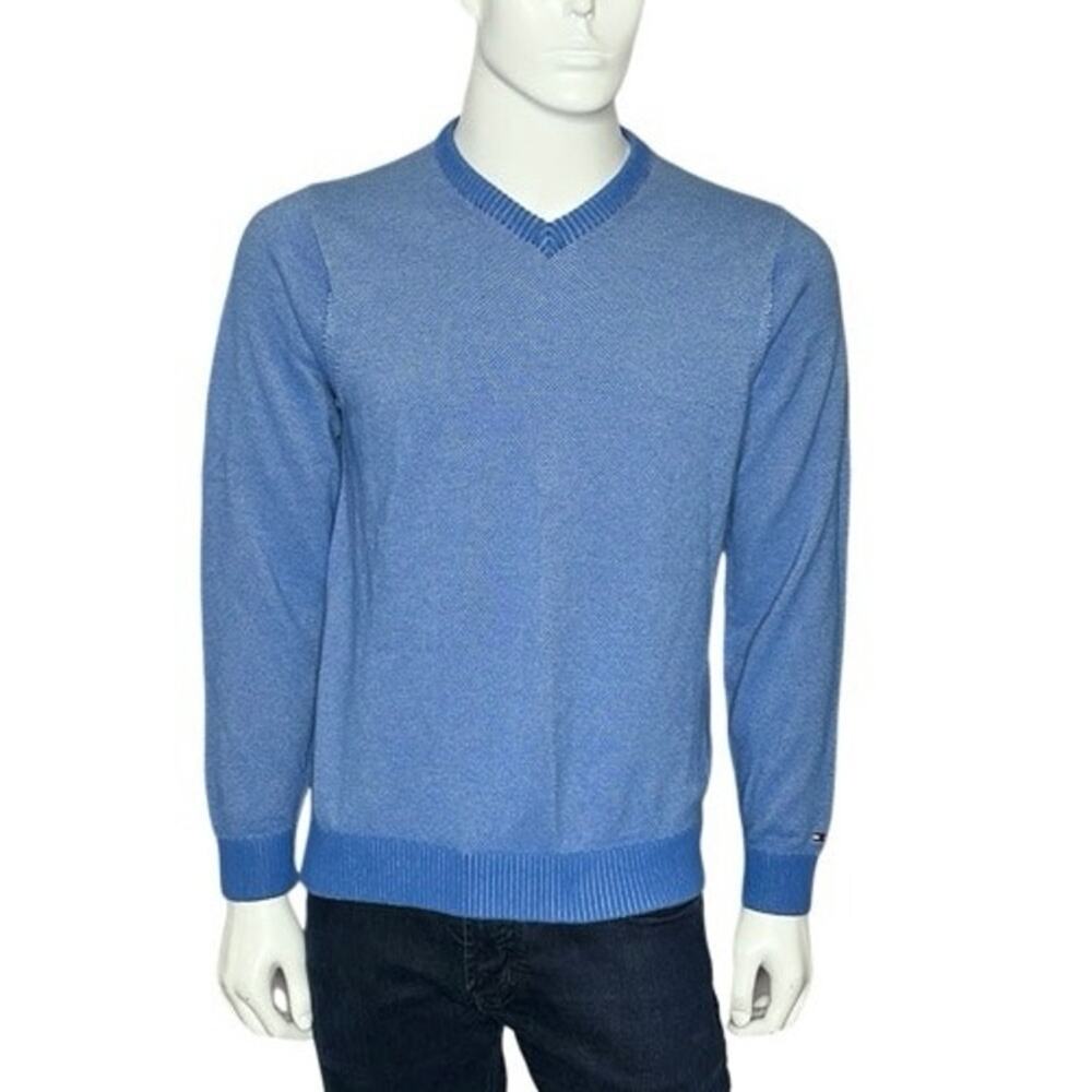 Tommy Hilfiger V-Neck Cotton Sweater Size Medium
